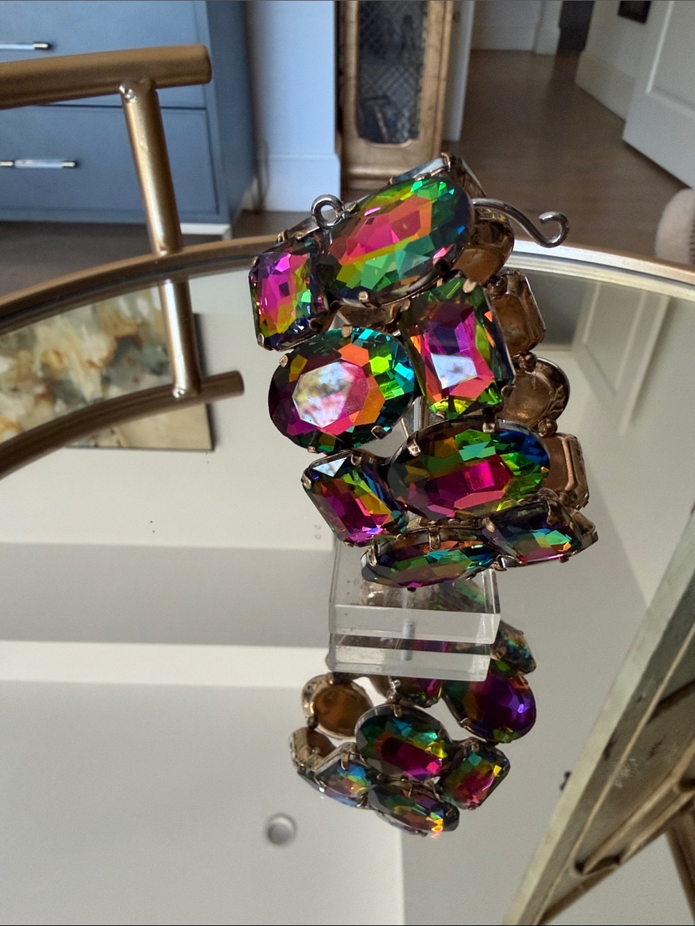 Multicolor Crystal Bracelet Accent - Unbranded